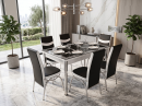 Black Circle Table with 6 Chairs