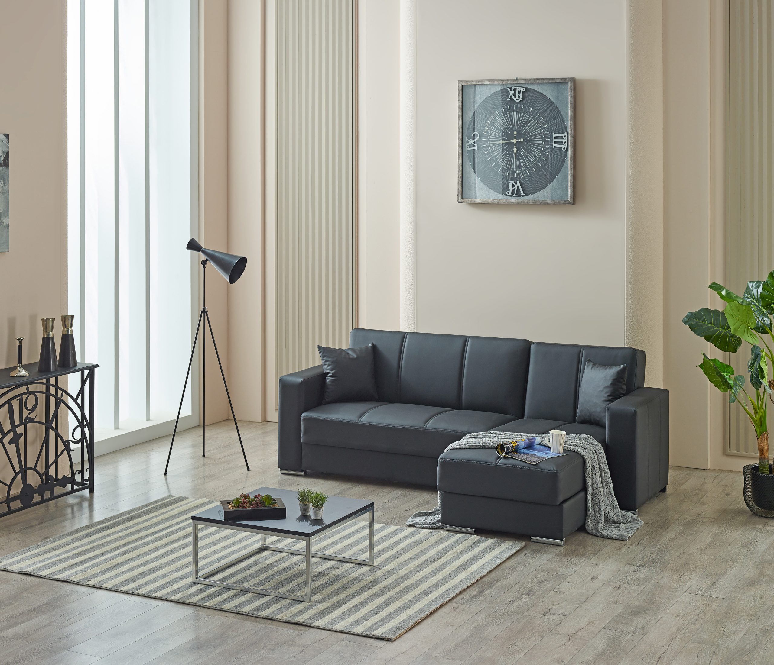 Futuro Black Corner Sofabed - Image 2