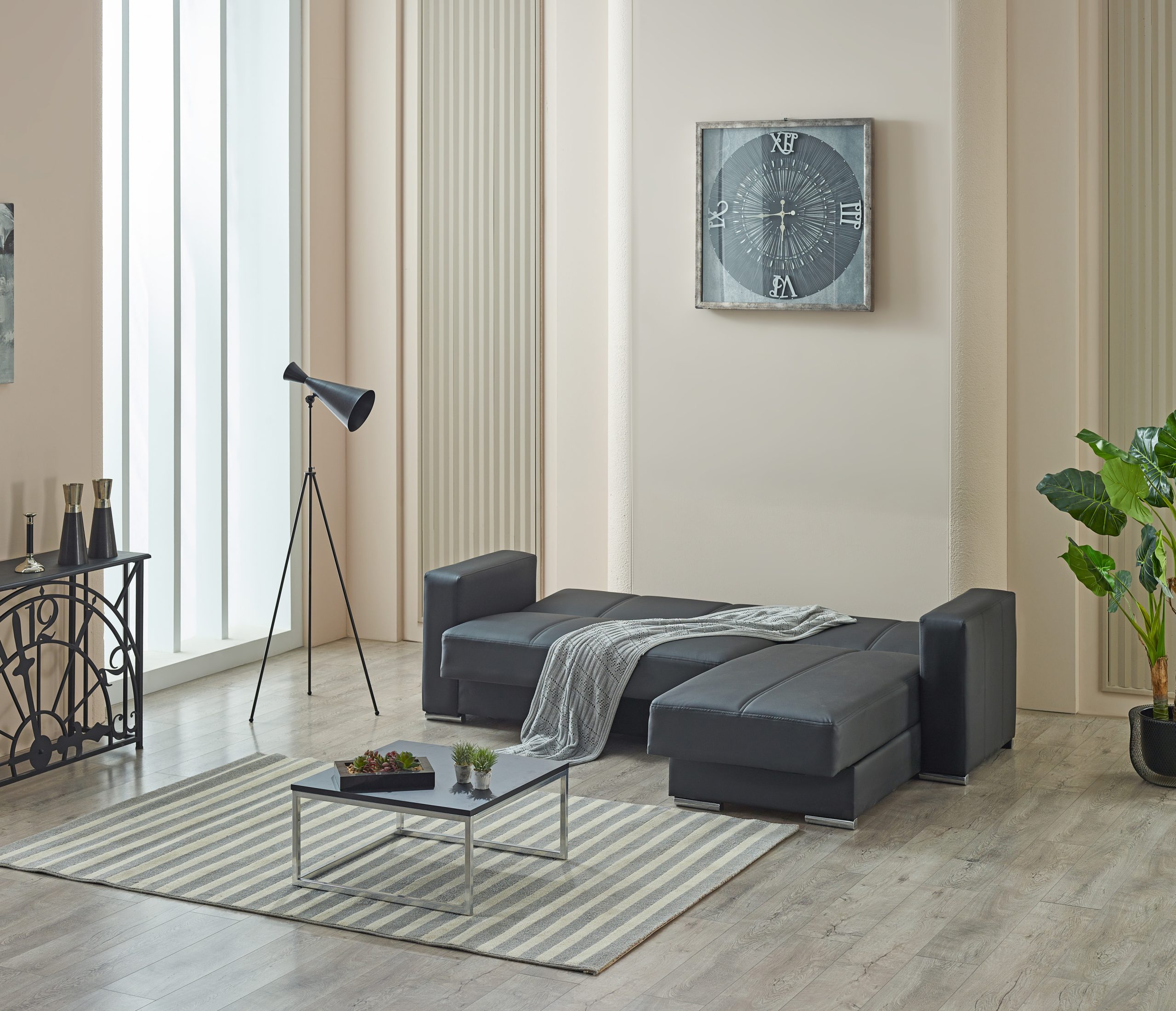 Futuro Black Corner Sofabed - Image 4