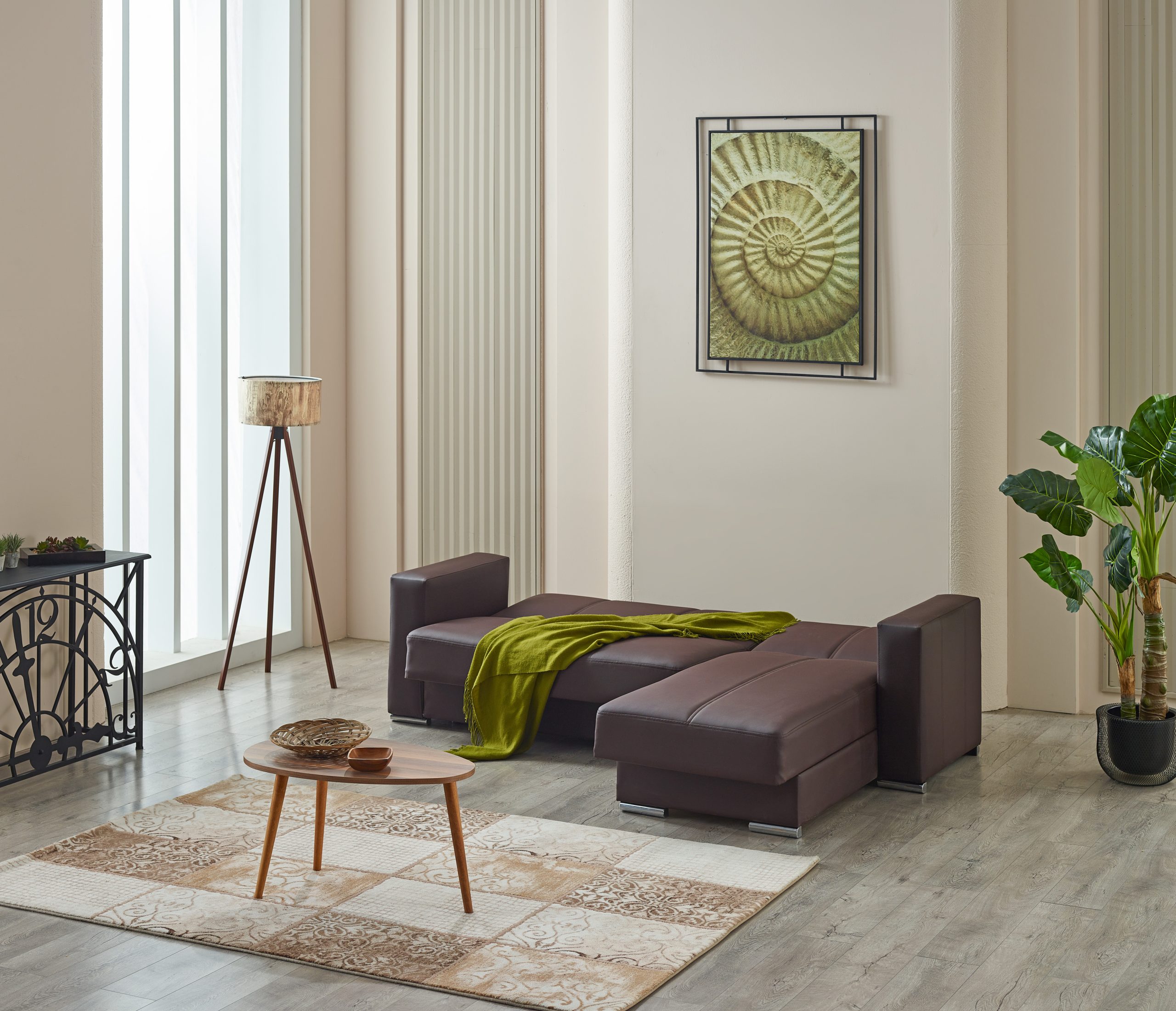 Futuro Brown Corner Sofabed - Image 3