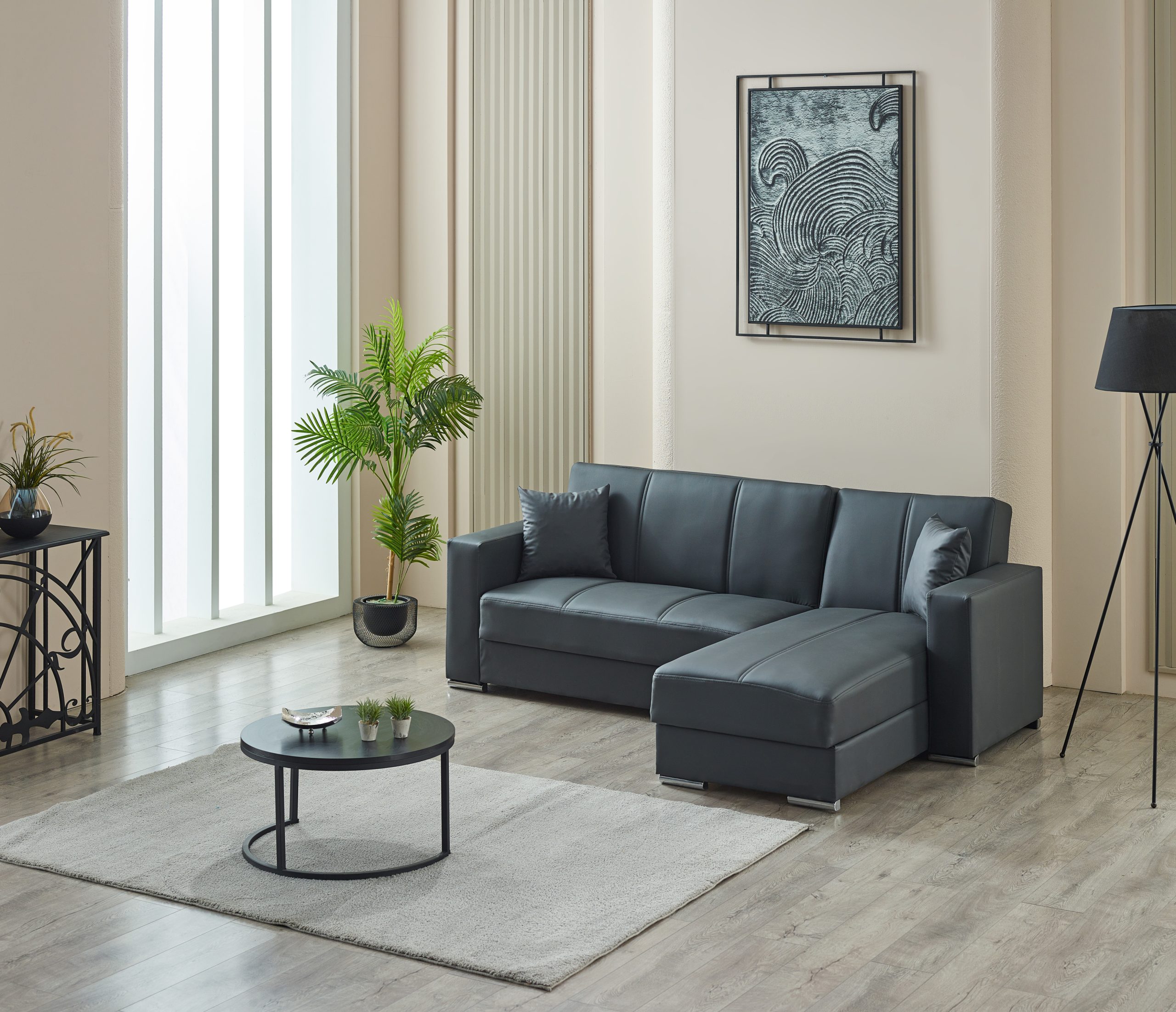 Futuro Black Corner Sofabed