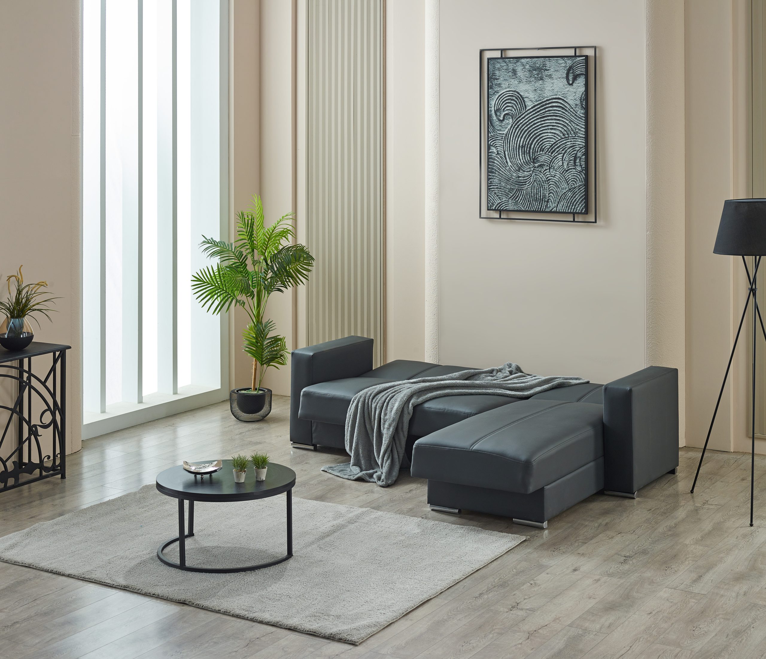 Futuro Black Corner Sofabed - Image 6