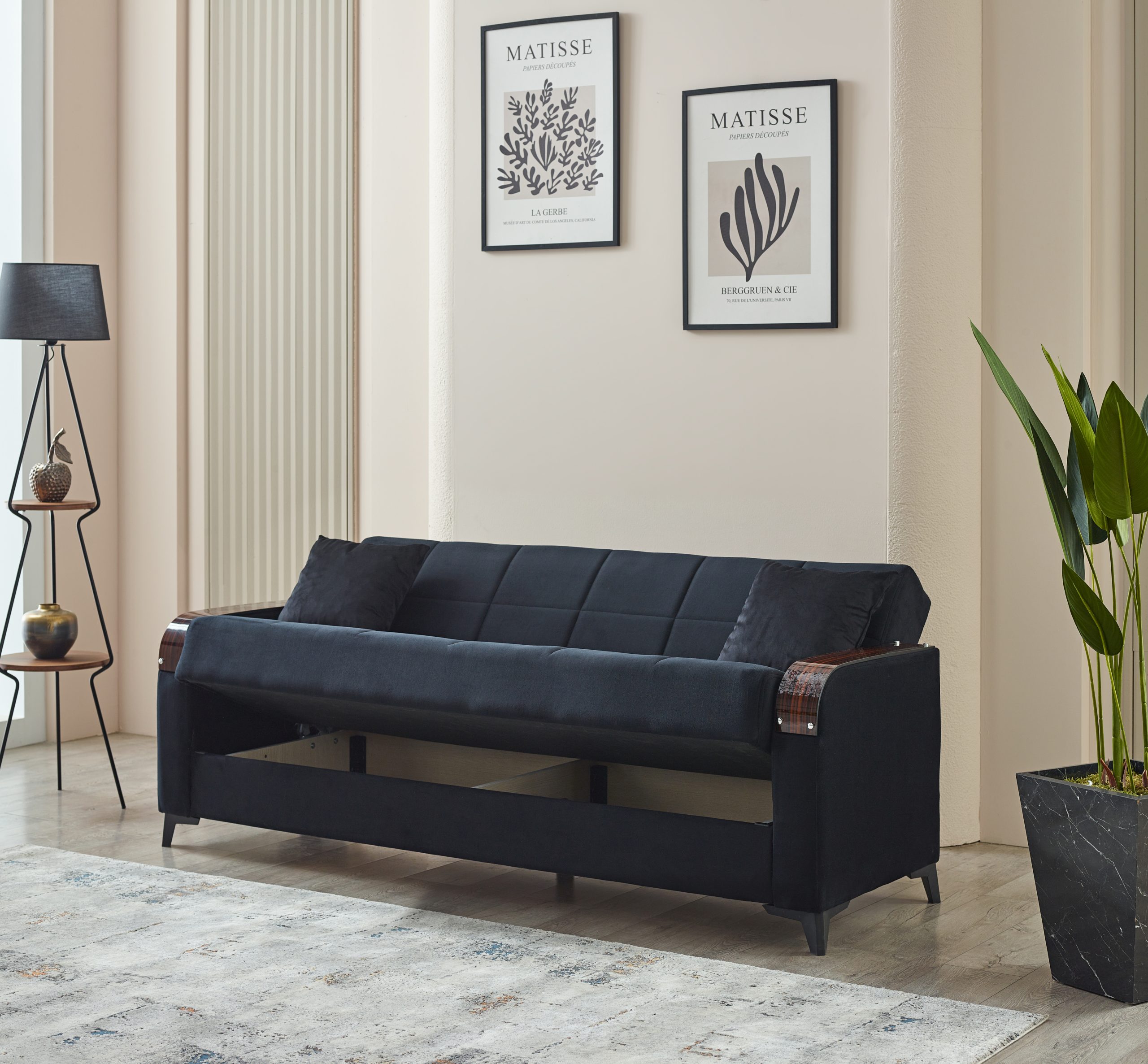 Kermont Black Sofabed - Image 3