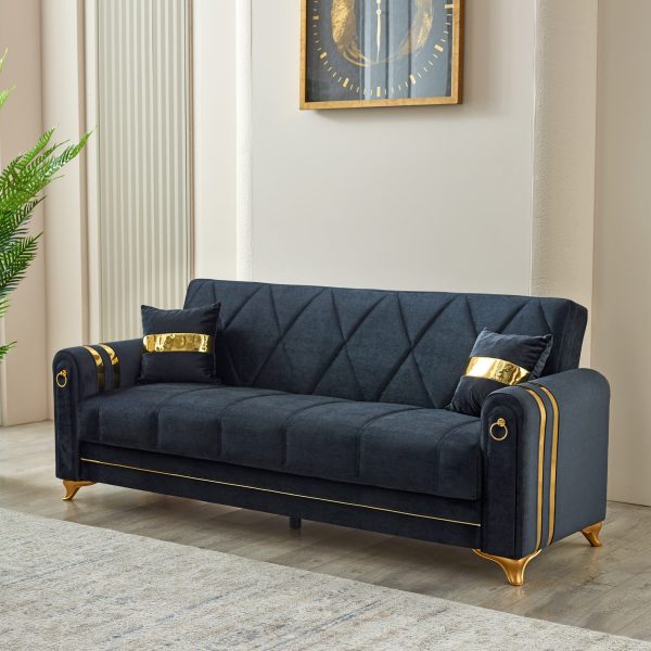 Kuzey Black & Gold Sofabed