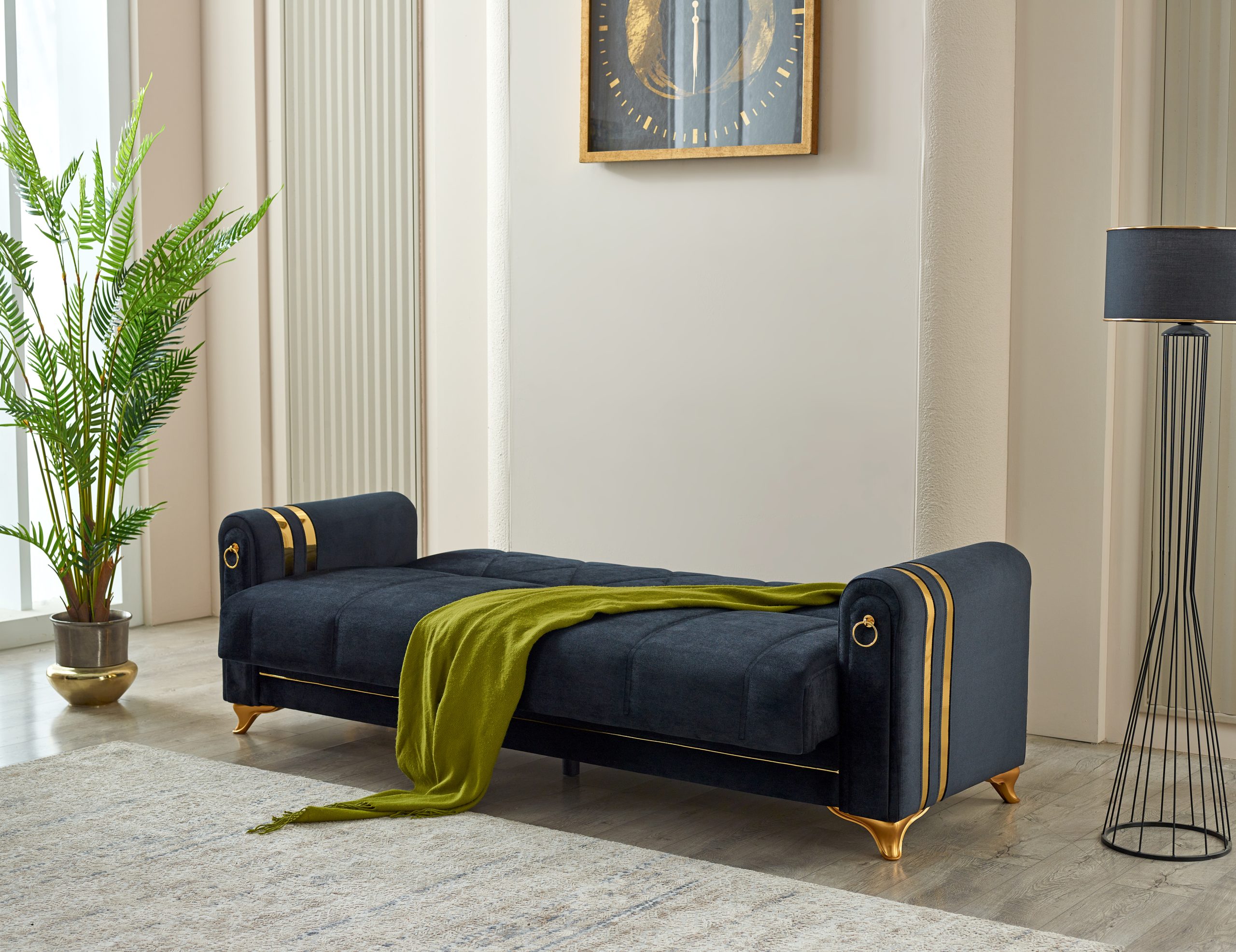 Kuzey Black & Gold Sofabed - Image 5