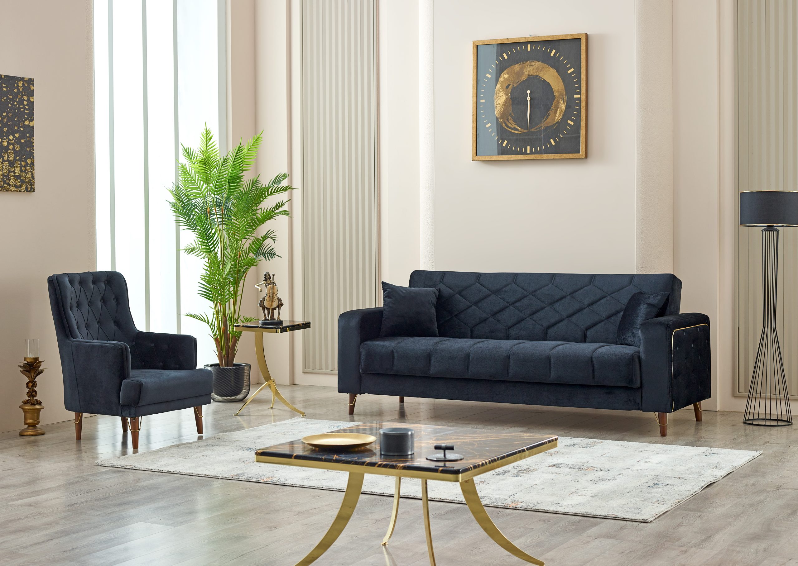 Tual Black Sofabed - Image 3